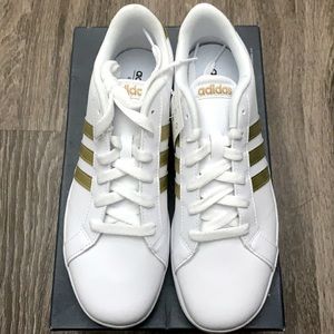 adidas Baseline Shoes - White/gold | adidas US